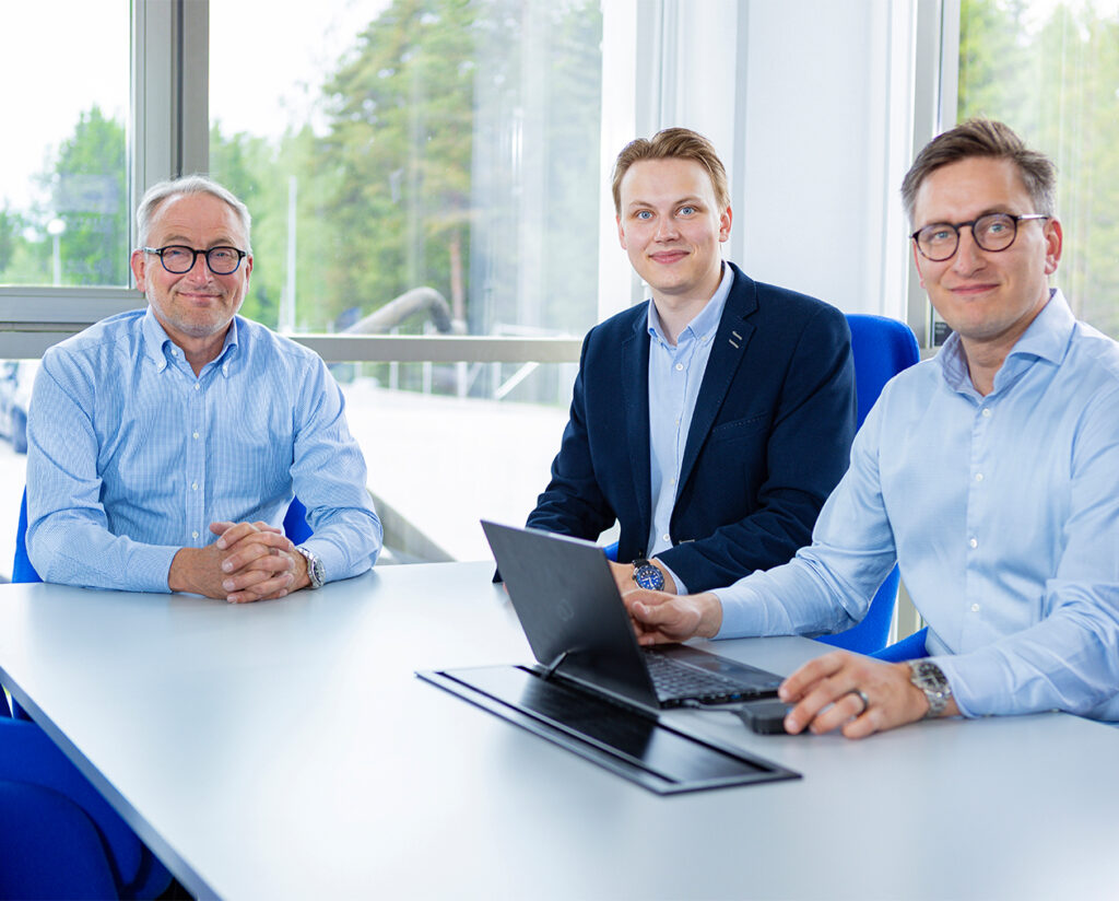 Some of the current generation of Satatuote’s owners: Heikki Marva, Luukas Marva and Juho Marva